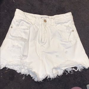 Zara ripped denim skort